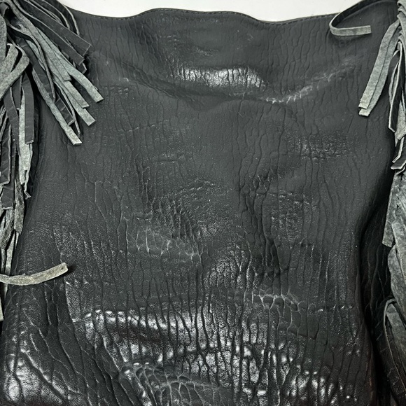 Treasure and Bond Leather Fringe Hobo Bag